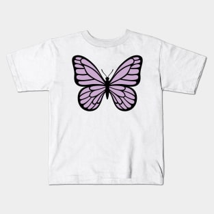 purple Butterfly Kids T-Shirt